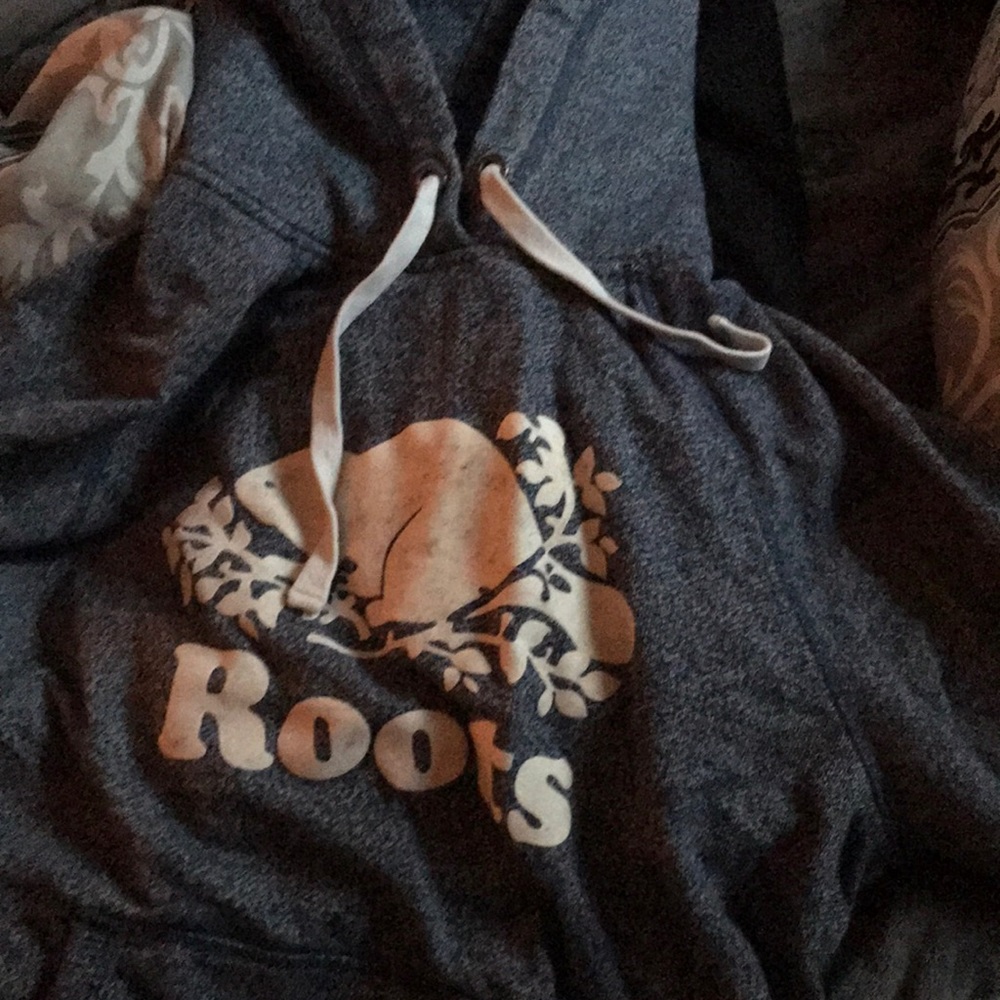 blue roots sweater.